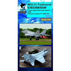 K4812 K4804 MiG-31 Foxhound B/BS/BM/BSM Exhaust nozzles Varied 1/48