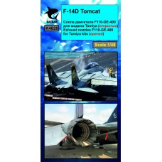 K4820 F-14A Tomcat Exhaust nozzles F110-GE-400 - opened 1/48