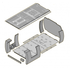 TC72122 HS Sikorsky UH-60 Black Hawk Cargo Compartment Set 1/72 TC72122 HS Sikorsky UH-60 Black Hawk Cargo Compartment Set 1/72