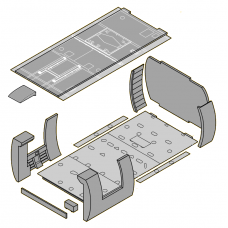 TC72122 IT Sikorsky UH-60 Black Hawk Cargo Compartment Set 1/72 TC72122 IT Sikorsky UH-60 Black Hawk Cargo Compartment Set 1/72