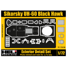 TC72136 Sikorsky UH-60 Black Hawk Exterior Detail Set 1/72 TC72136 Sikorsky UH-60 Black Hawk Exterior Detail Set 1/72