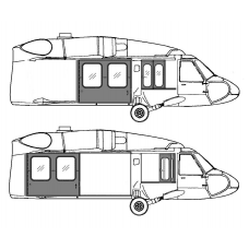 TC72146HS Sikorsky UH-60 Black Hawk Cargo Compartment Doors Set 1/72 TC72146HS Sikorsky UH-60 Black Hawk Cargo Compartment Doors Set 1/72
